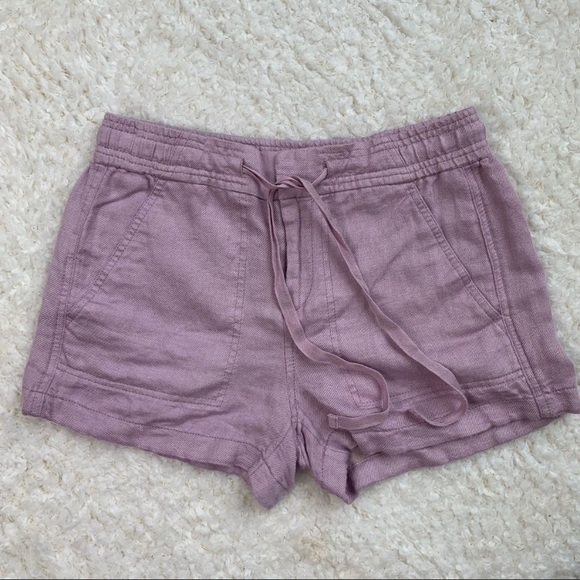 Lou & Grey Pants - Lou & Grey Brushed Linen Lilac Shorts XS